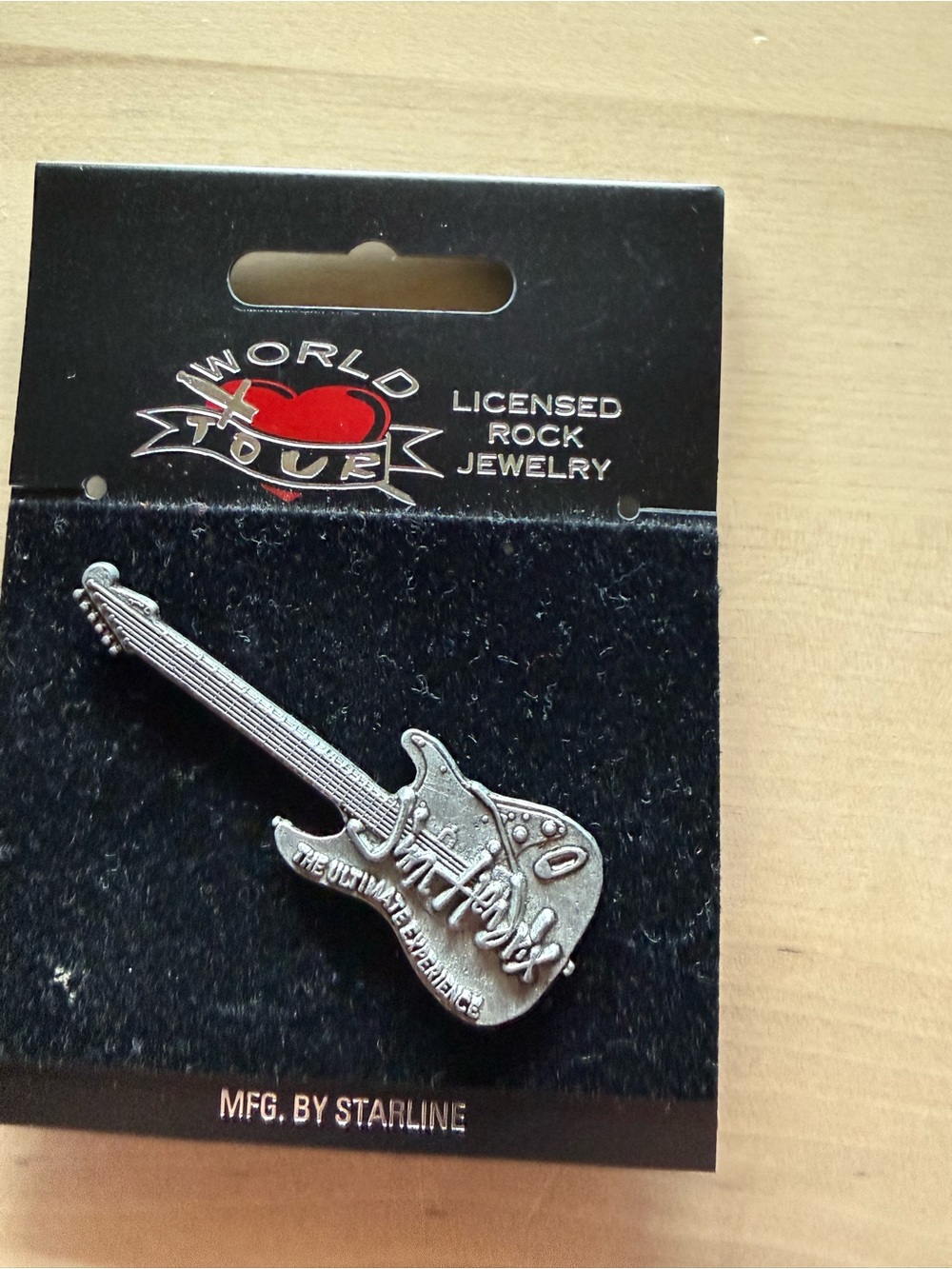 Hard Rock Cafe Silver Guitar Cuff Links
